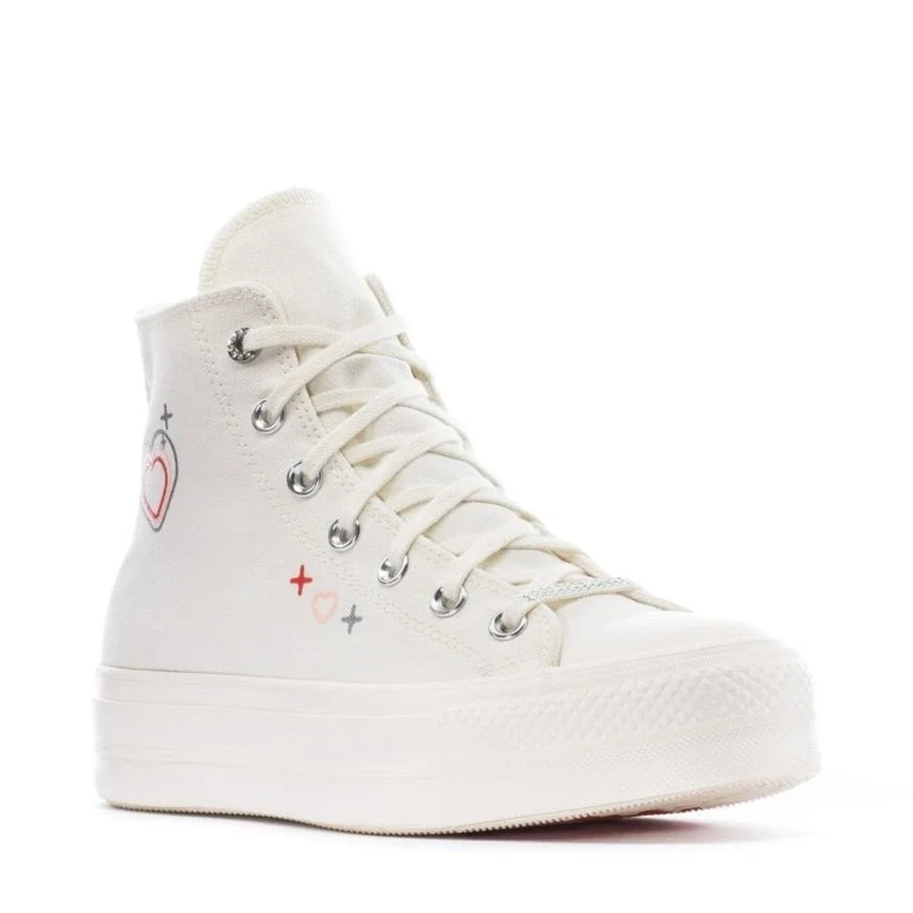 Size 11 - Converse Chuck Taylor All Star Lift Platform High Y2K Heart W - Picture 4 of 5